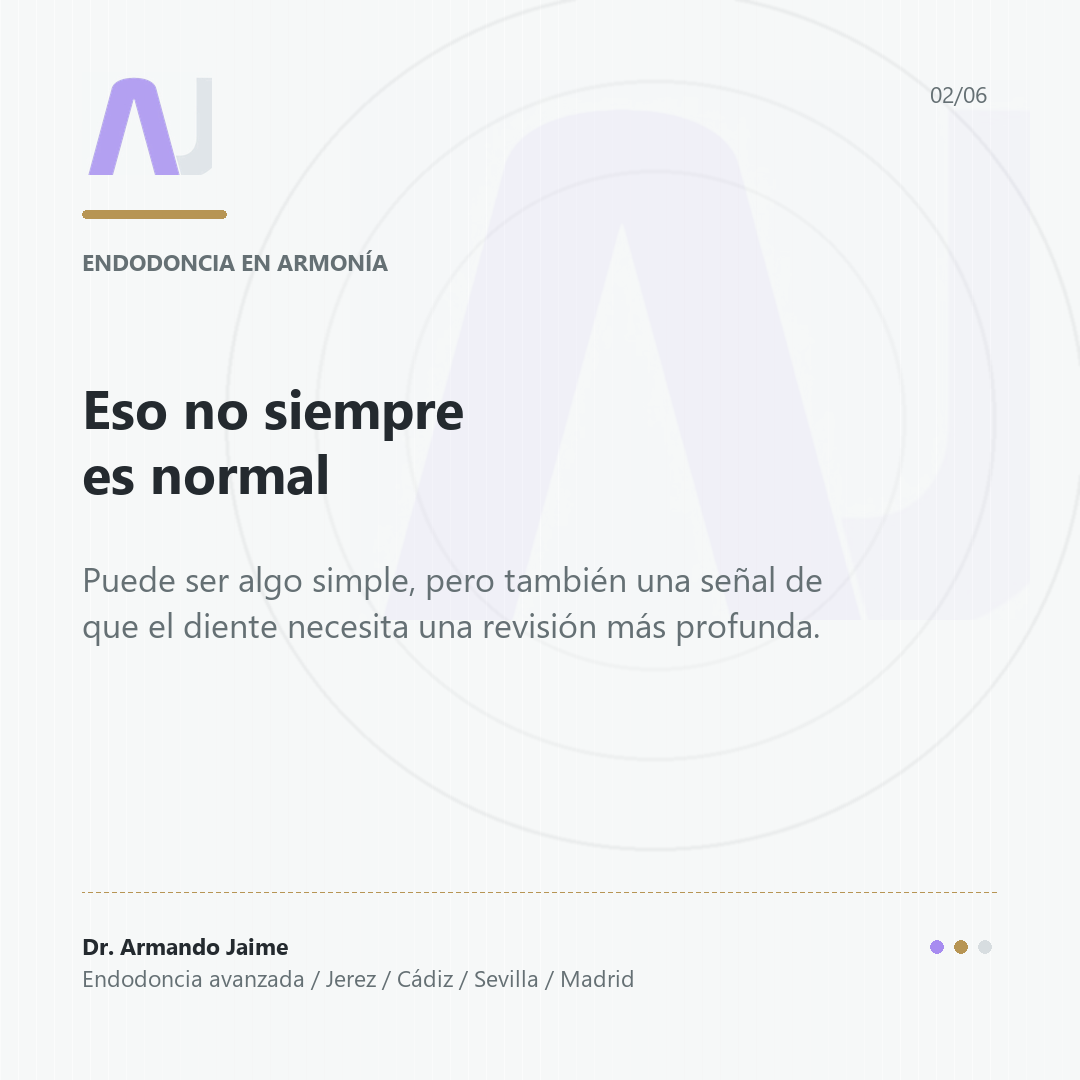 Material educativo sobre dolor al morder despues de una endodoncia